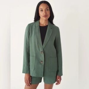 Frank & Oak Laurel Green blazer and shorts set
